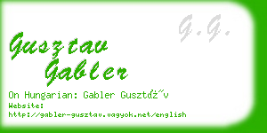 gusztav gabler business card